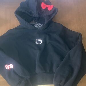 Hello Kitty Black Hoodie with Red Accents